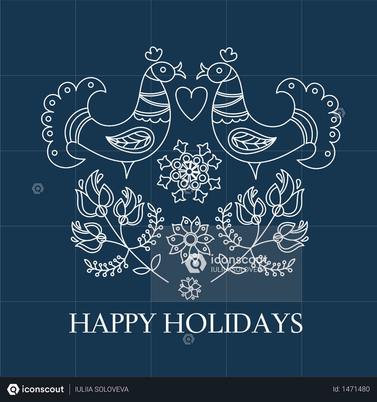 Best Premium Happy holidays banner Illustration download in PNG