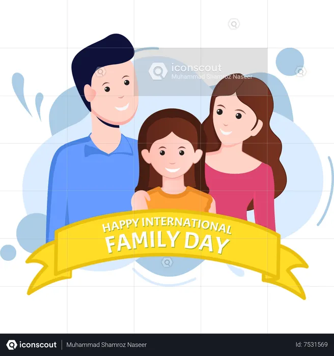 Happy international family day  Illustration