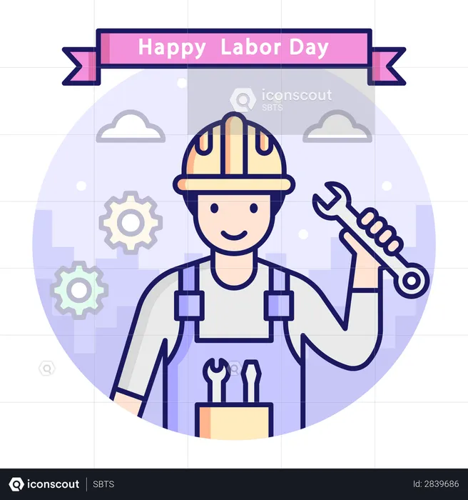 Happy Labor day  Illustration