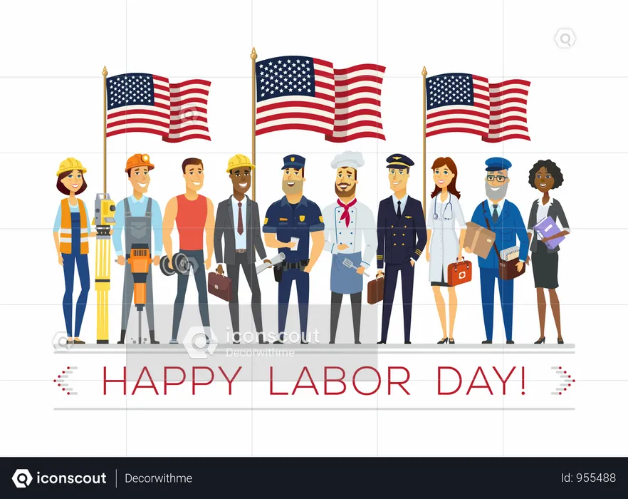 Happy Labor Day  Illustration