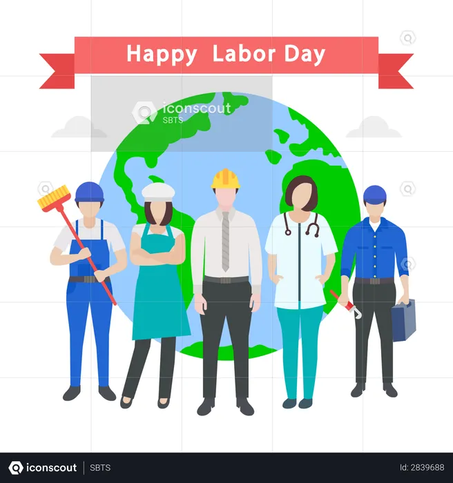 Happy Labor day  Illustration