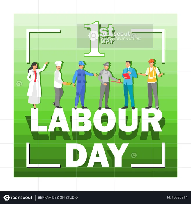 Happy Labour Day  Illustration