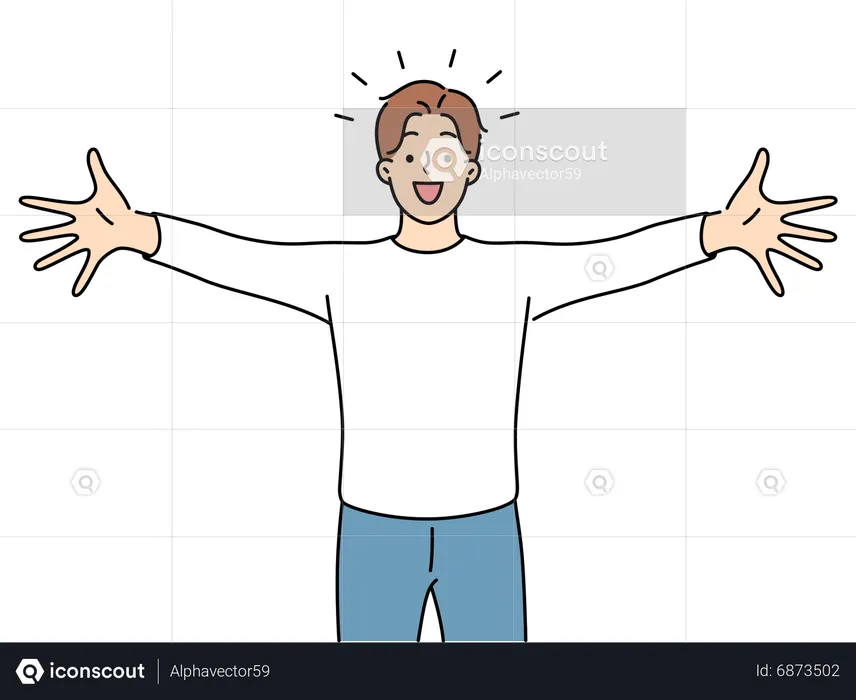 Happy man  Illustration