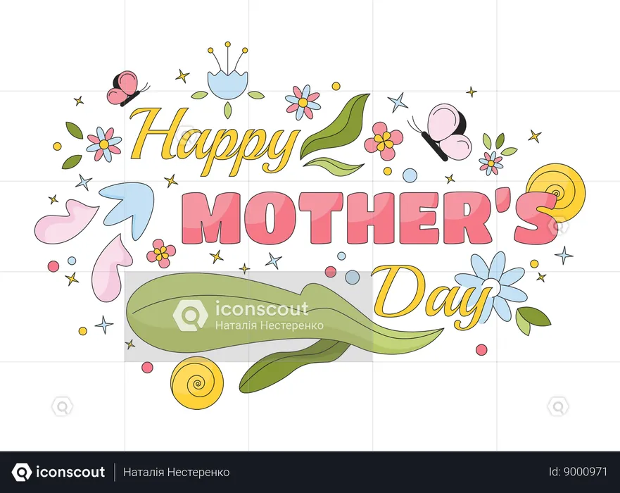 Happy mother day  Illustration