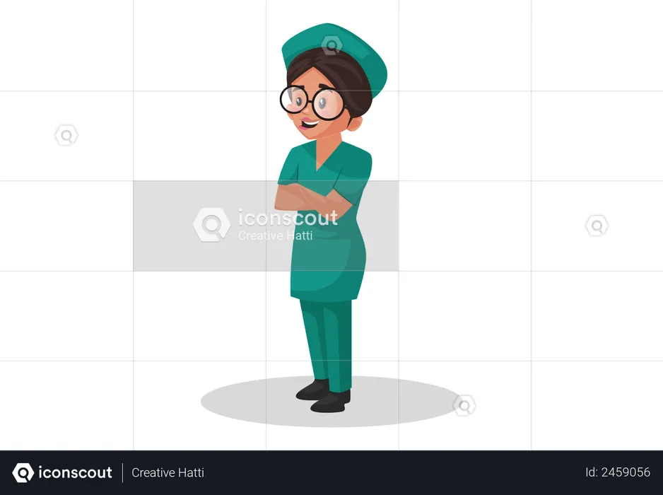 Happy Nurse  Illustration