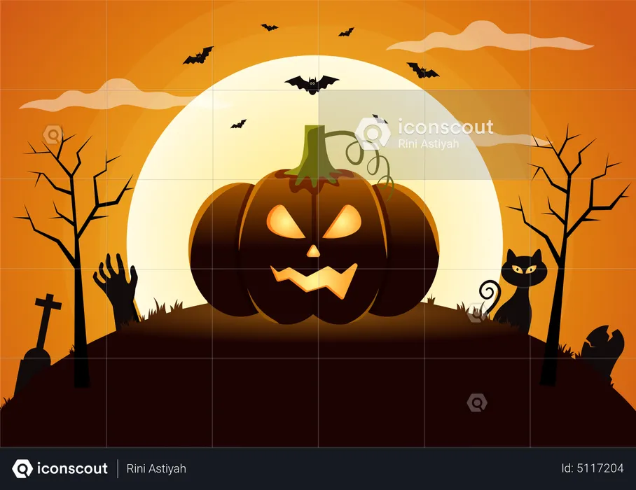 Happy Pumpkin  Illustration
