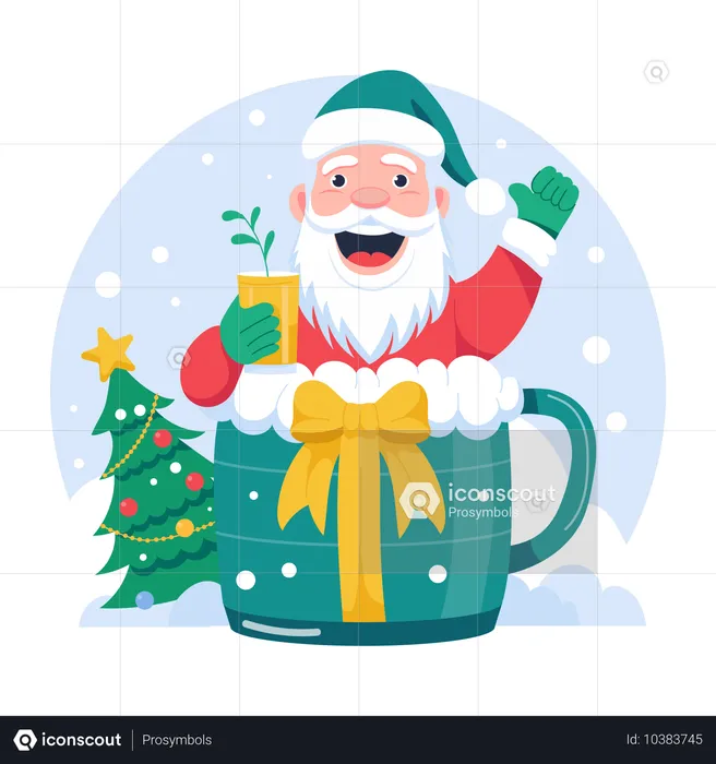 Happy Santa Claus  Illustration