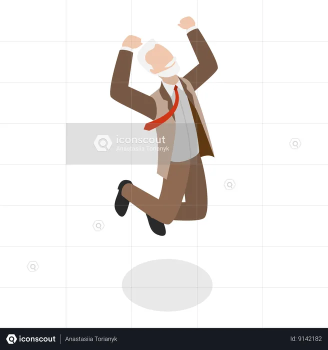Happy Senior businessman  Illustration