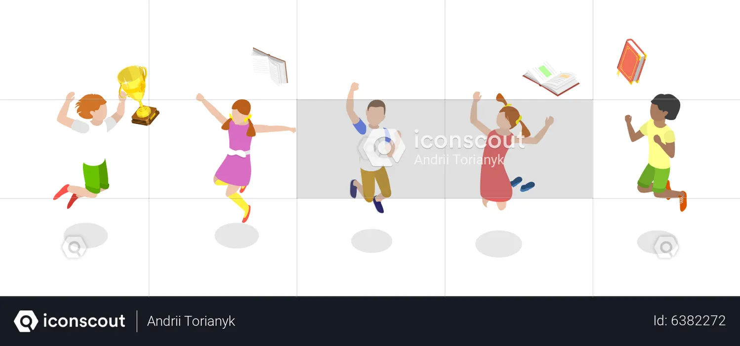 Happy Student  Illustration