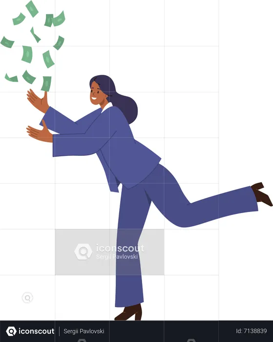 Businesswoman was kicked off with a kick Vector Image