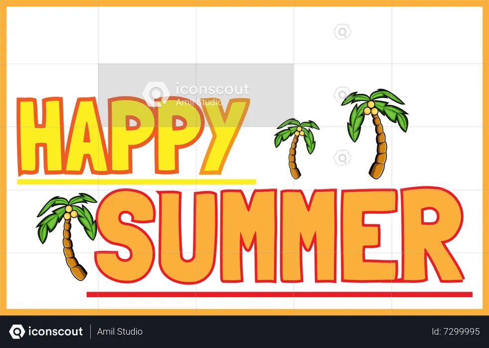 Happy summer  Illustration