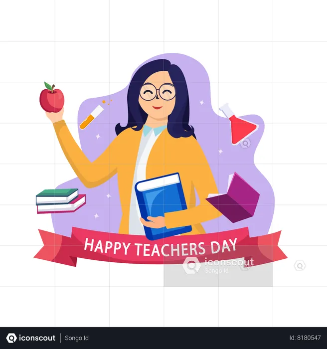 Happy Teachers Day  Illustration