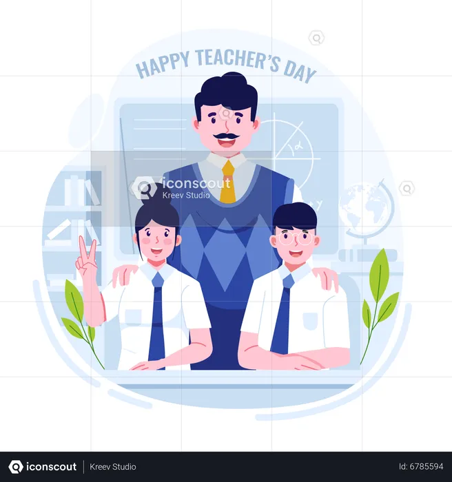 Happy teacher's day  Illustration