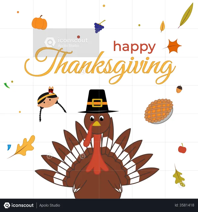 Happy thanksgiving  Illustration