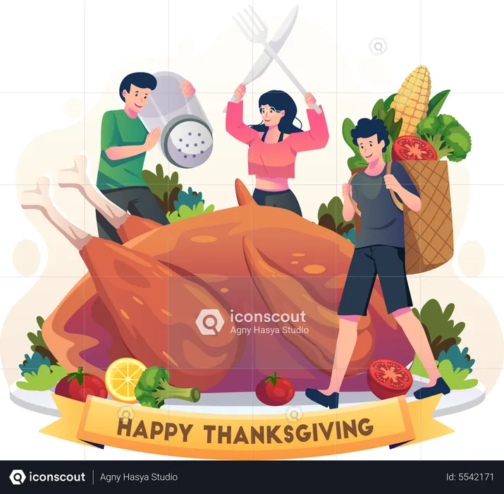 Happy Thanksgiving  Illustration