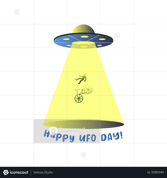 Happy Ufo Day  Illustration