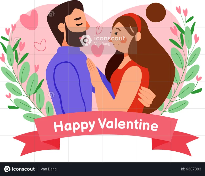 Happy valentine day  Illustration