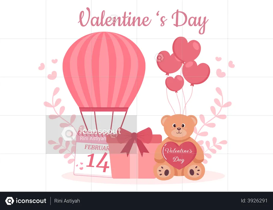 Happy Valentine's Day  Illustration