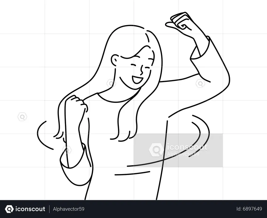 Happy woman  Illustration