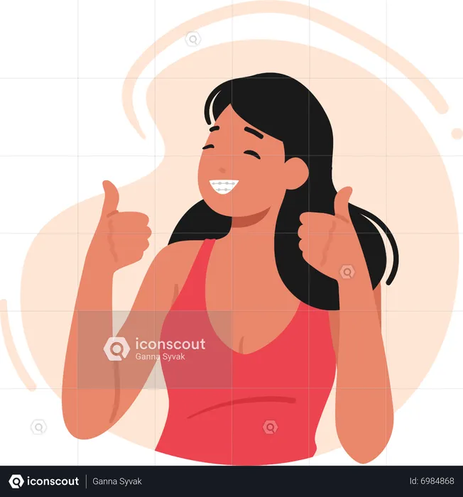 Happy Woman  Illustration