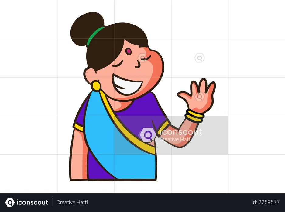 Happy woman  Illustration