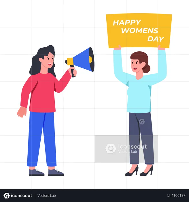 Happy Women day celebration  Illustration