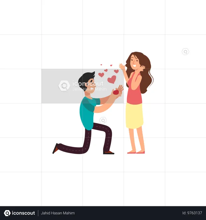 Happy young couples in love  Illustration