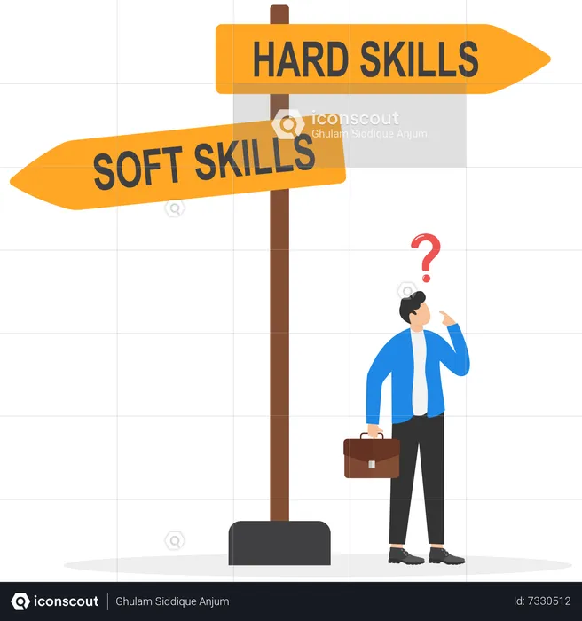 Hard skills vs soft skills  Illustration