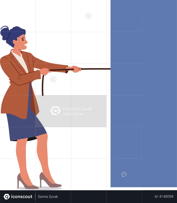 Hard working businesswoman  Illustration