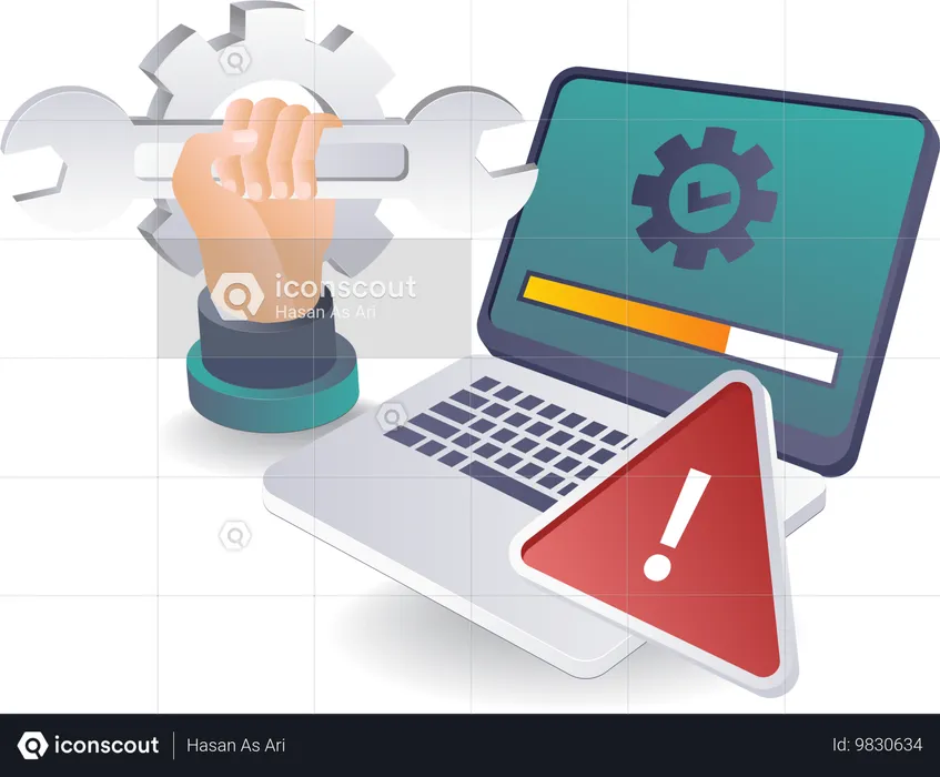 Computerdienste für Hardware- und Software-Upgrades  Illustration