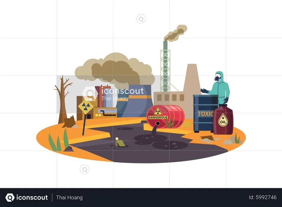 Harmful Waste  Illustration