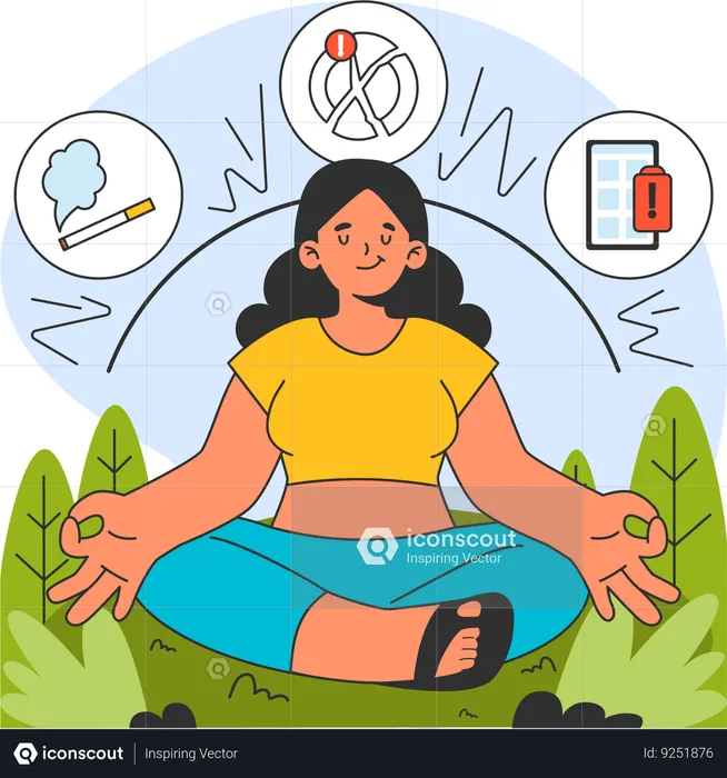 Harnessing self-control amidst various temptations  Illustration