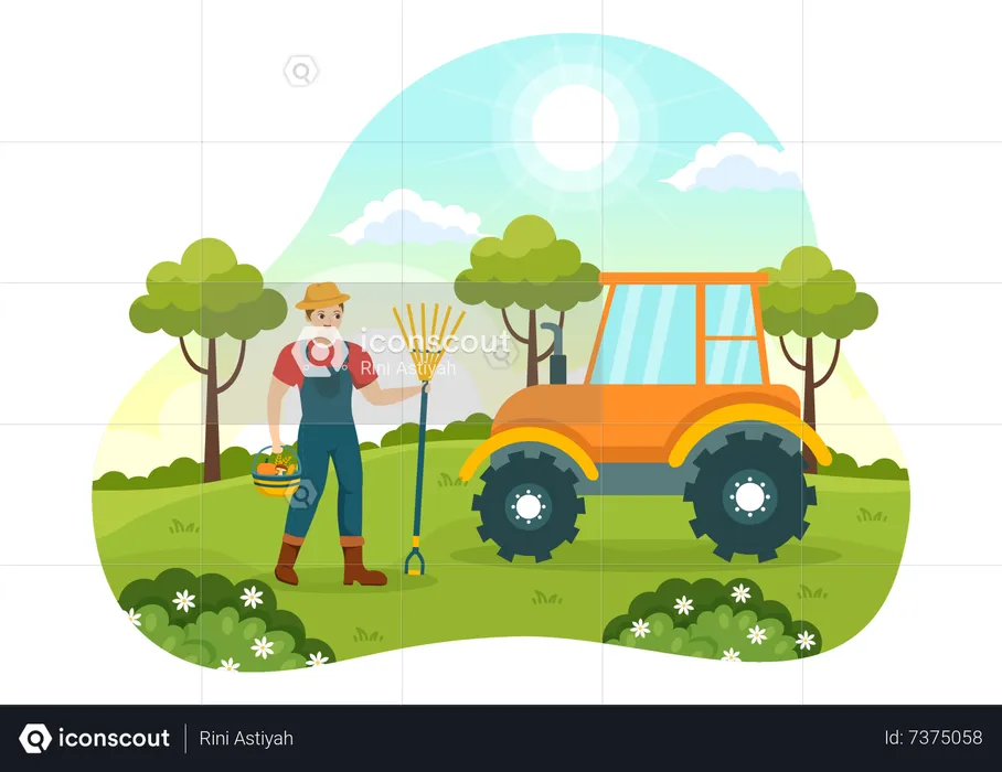 Harvest Season  Illustration