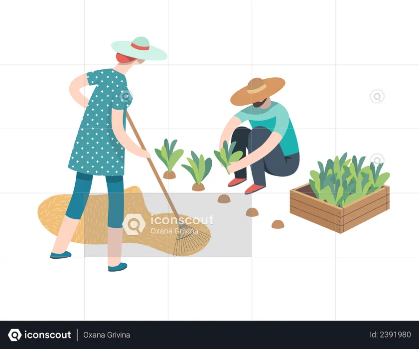 Harvesting people  Illustration