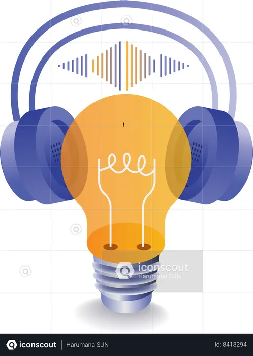 Headset Sound  Illustration