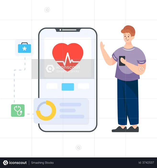 Health App  Illustration