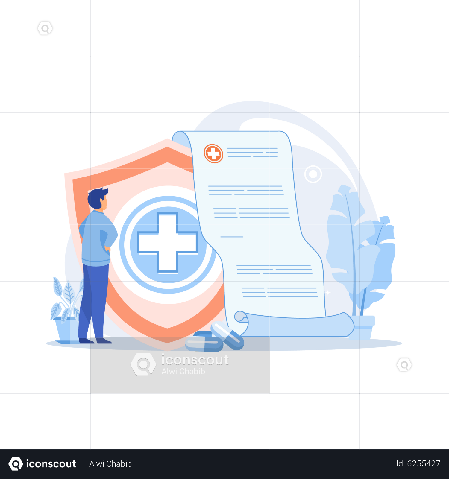 Best Premium Health Insurance Illustration Download In PNG & Vector Format