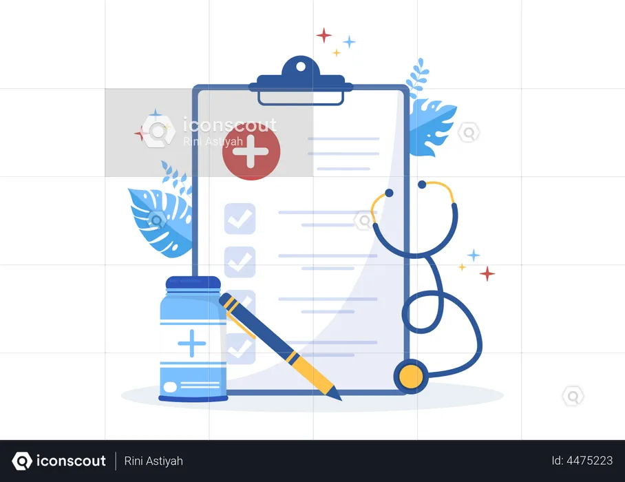 Health Insurance Form  Illustration