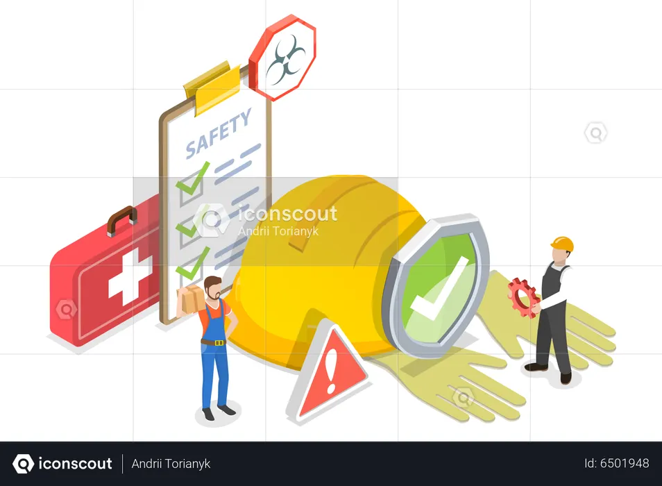 Health Safety Environment  Illustration