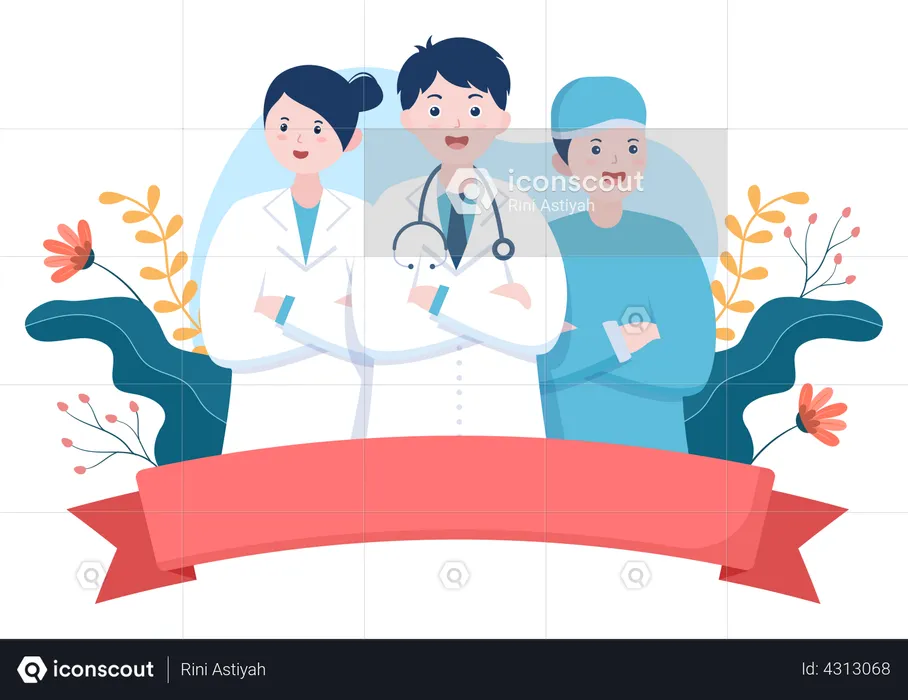 Health Team  Illustration