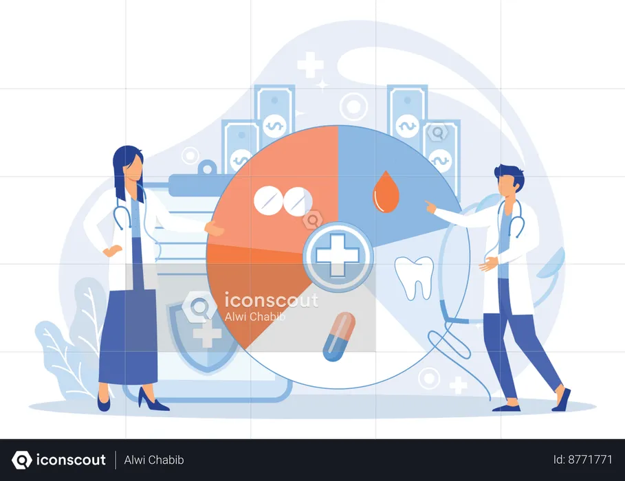 Healthcare And Nutrition Diet Plan  Illustration