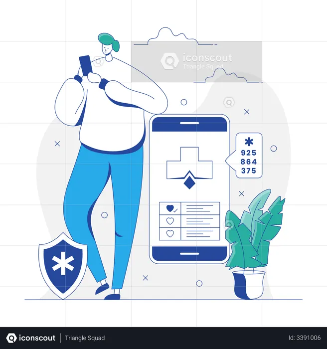 HealthCare App  Illustration