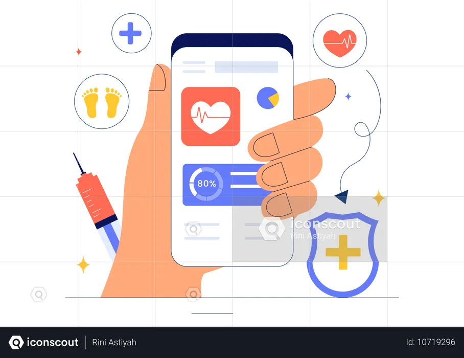 Healthcare app  Illustration