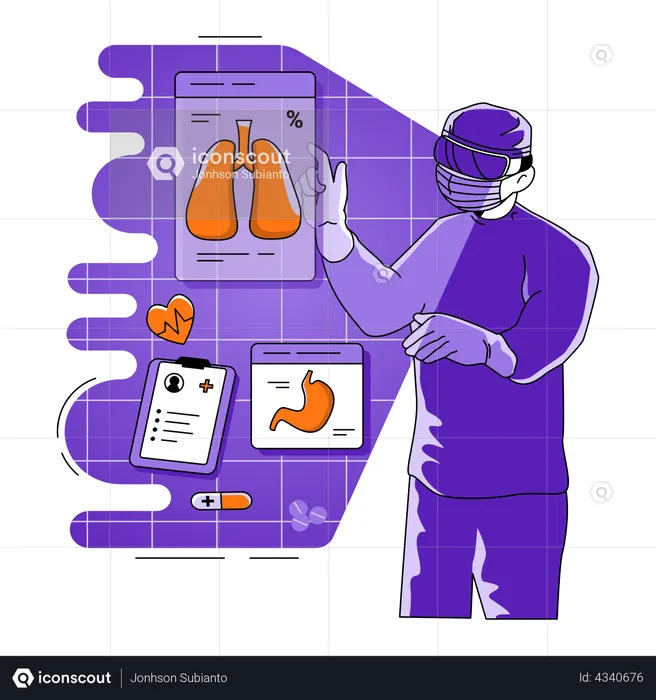 Healthcare in metaverse  Illustration