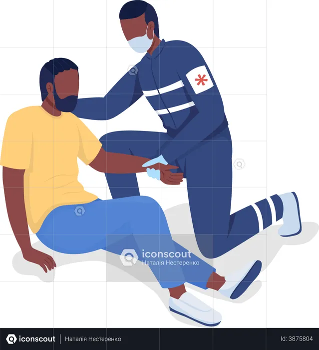 Healthcare professional with patient  Illustration