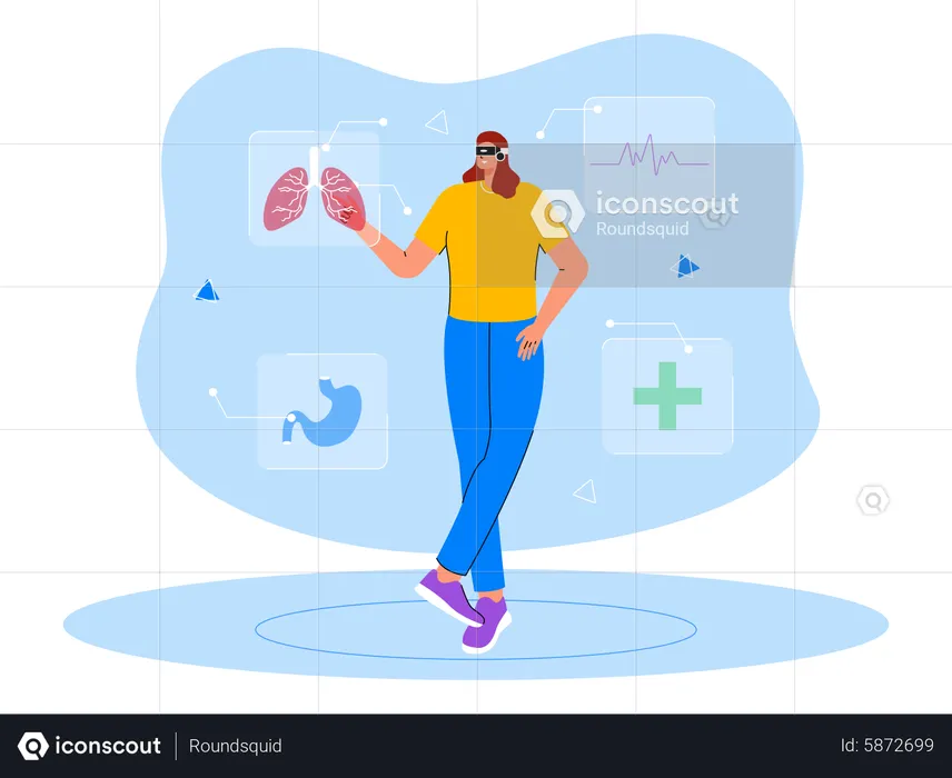 Healthcare using metaverse tech  Illustration