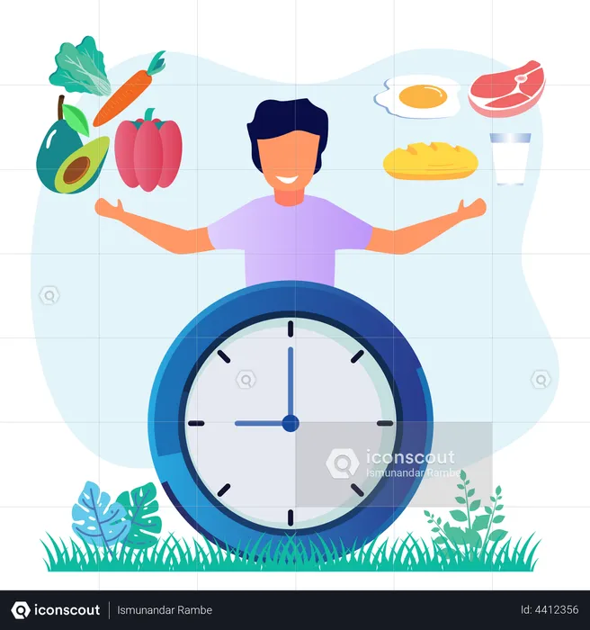 Healthy and balanced food  Illustration