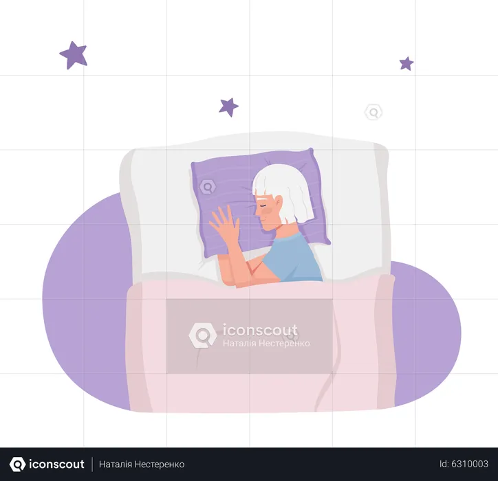 Healthy bedtime habit  Illustration