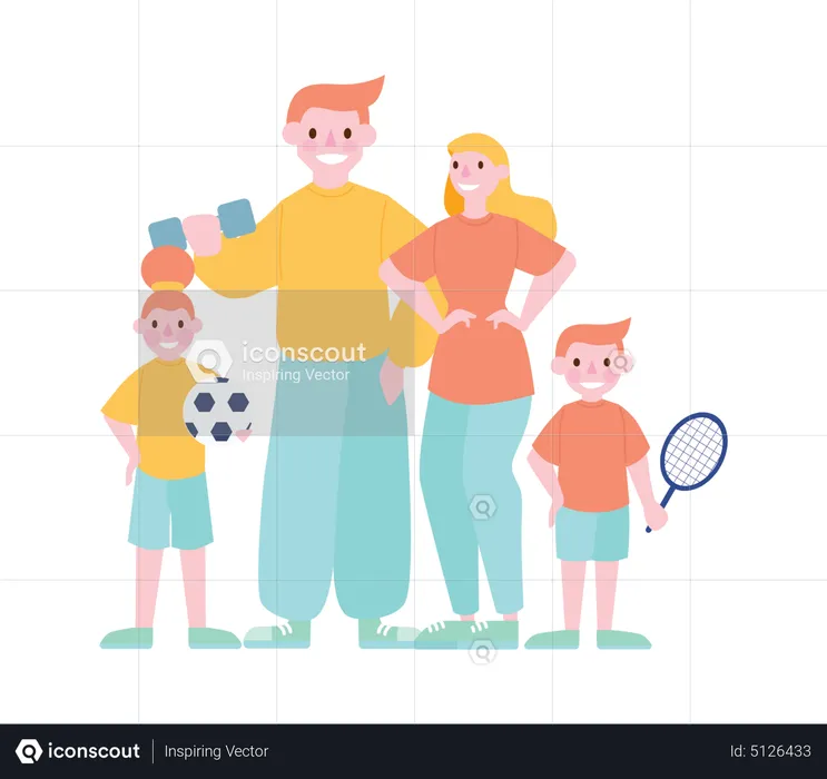 Healthy family  Illustration