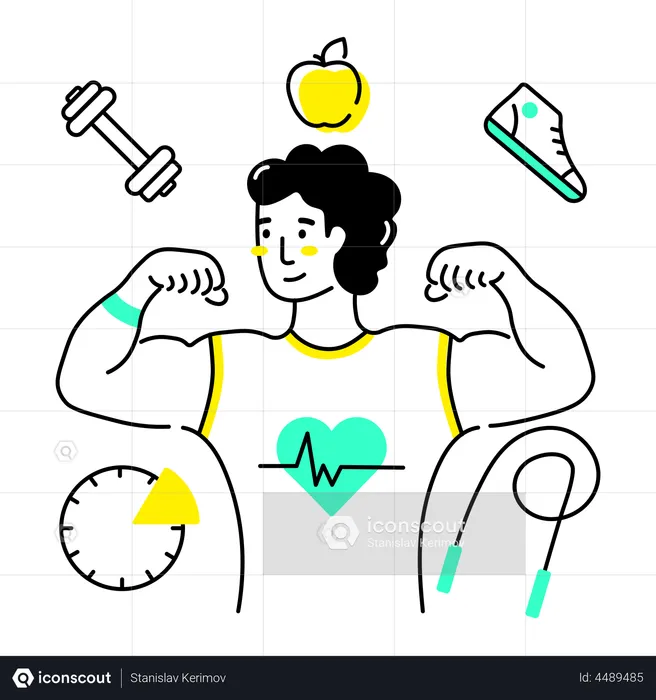 Healthy lifestyle  Illustration